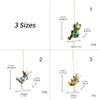 Outdoor Garden Climbing Animal Statues Hanging Animal Figurine with Hook Frogs/Rabbit Figurines for Wall Balconys Decors