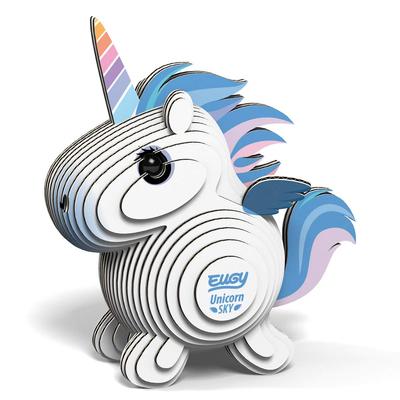 EUGY Unicorn Paper 3D Puzzle An Educational Toy That Is Perfect As a Gift for Elementary School and Adults - Boys, Girls, Alike.