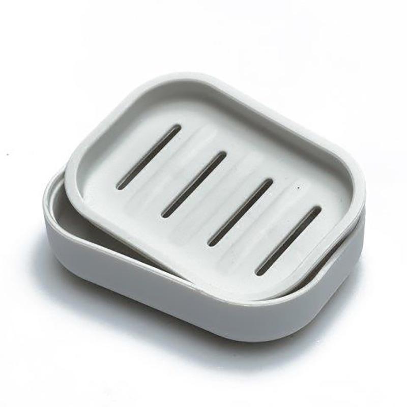 

1 шт. Портативные мыльницы, двухслойная пластиковая мыльница, бытовая мыльница для слива в ванную комнату, мыльница для ванной комнаты с крышкой S