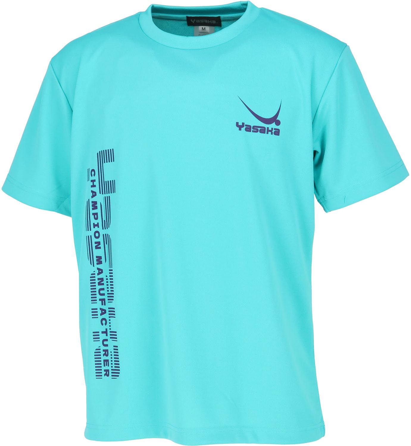 

Yasaka Table Tennis Short Sleeve Logo Nyanko Mint Size M T-Shirt 4, Blue,