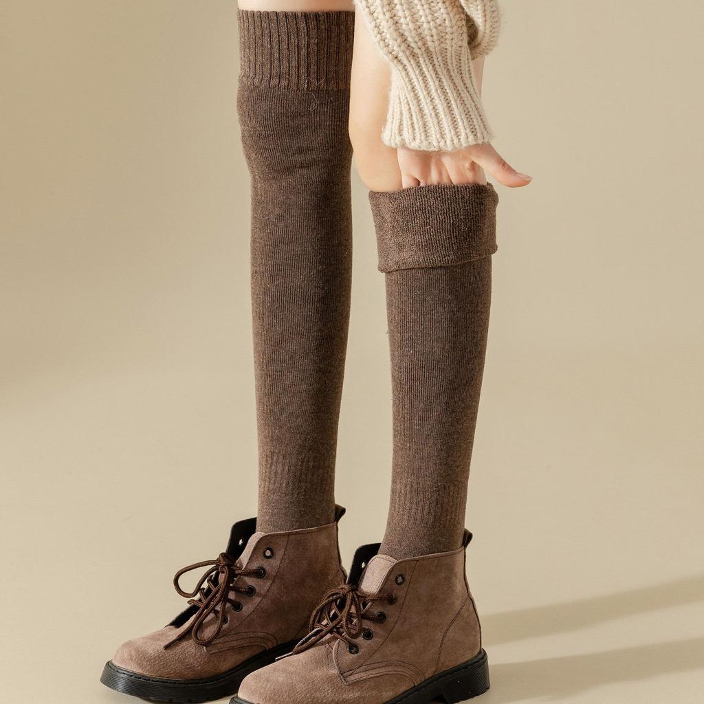 Thick Socks Winter Velvet Thickened Thigh Terry Socks Plastic Beautiful Legs To Keep Warm Knee Socks Jk Stockings Women