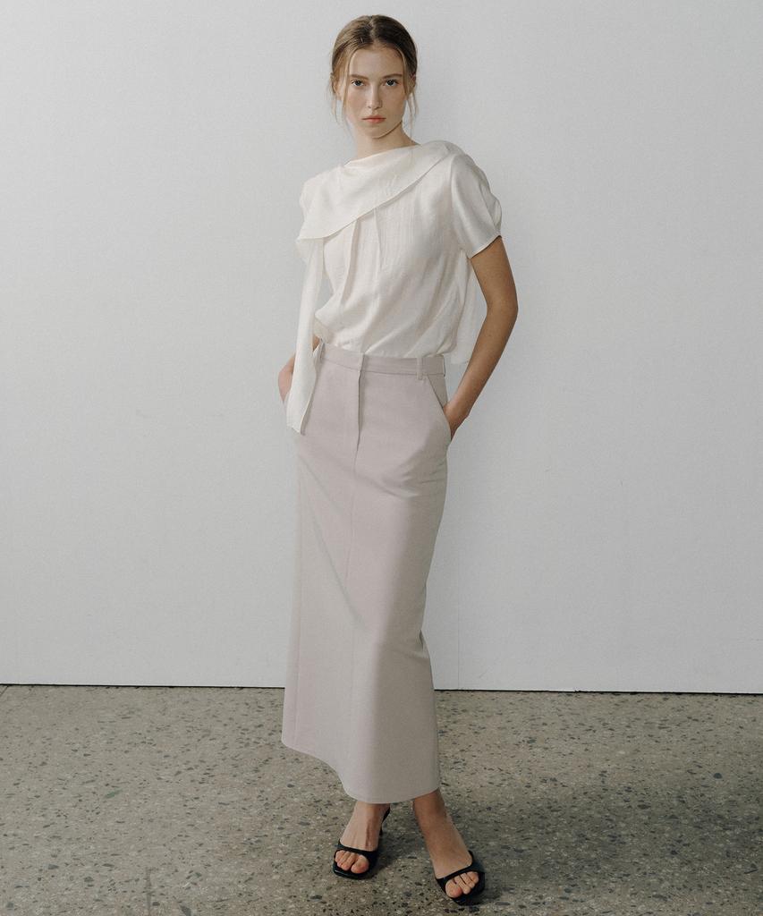 OCTETTE Mousse Wrinkle Blouse_Cream