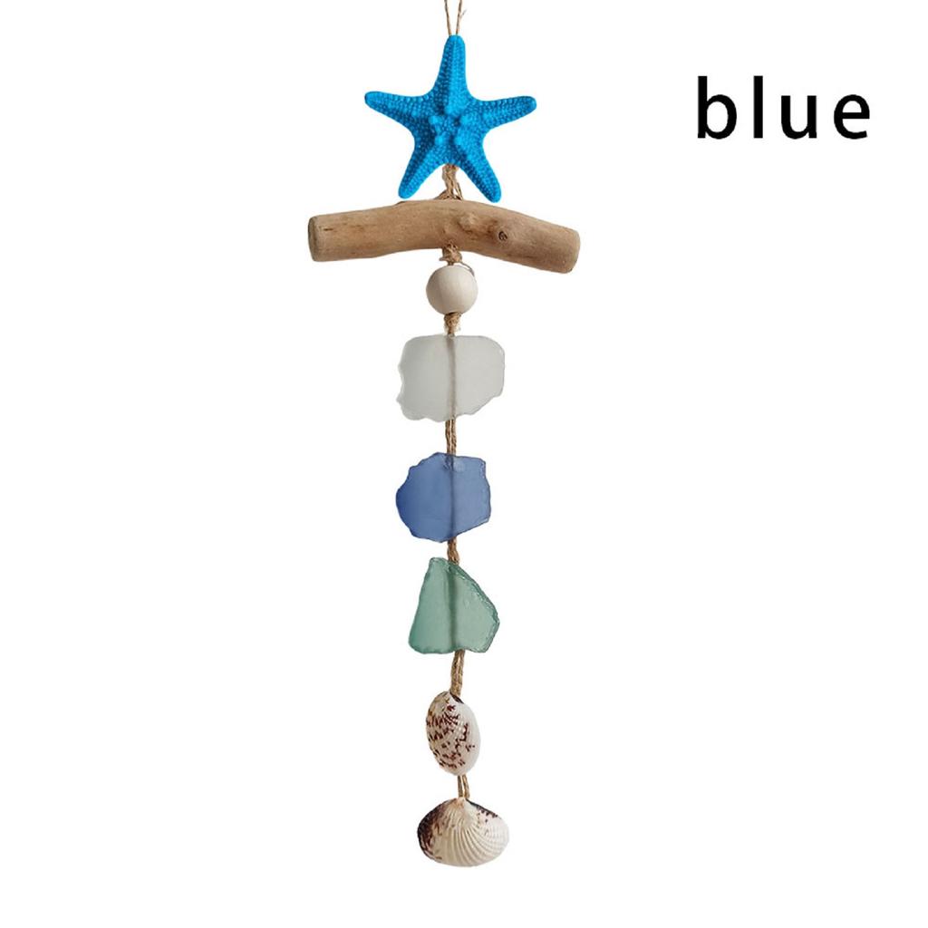Driftwood Starfish Hanging Ornament Natural Beach Decor Coastal Wall Art Nautical Home Decoration Handmade Rustic Seaside Accessory