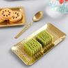 Hammered Tray Exquisite Odorless Stainless Steel Serving Tray for Living Room Bedroom Kitchen Bathroom 19.5x9.5cm Gold Tray