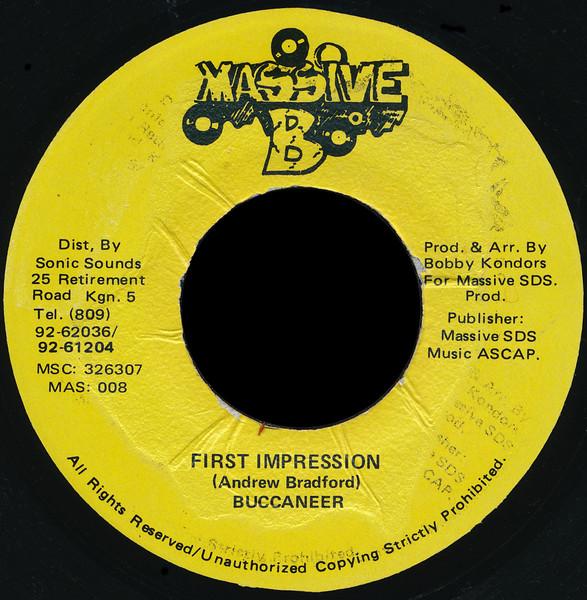 7inch Record BUCCANEER - First Impression MAS008 Massive B Jamaica Reggae, Ska & Dub Used
