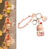 Cute Piggy Cartoon Keychain Adorable Silicone Accessory For Cars And Bags