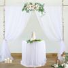 2PCS Задні штори Весільні Органза Sheer Crystal Tulle Пряжа Organza Тканина Весільний вечір Фон Декор Baby Shower