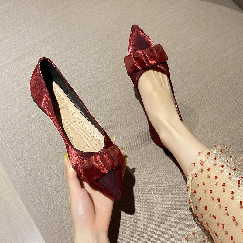 Fashion Flat Shoes for Women in Spring and Autumn 2025 New Casual Pointed Retro Plus Size 41 42 43 Women's Shoes Zapatillas Mujer
