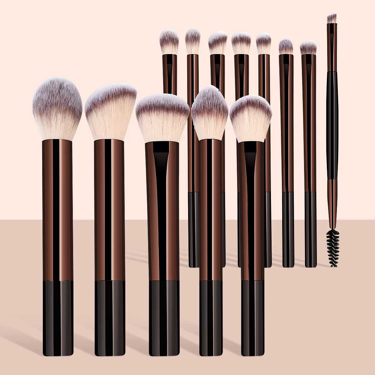 Set 13 Pensule Machiaj Fond de ten Corector Pudră Fard de ochi Pensulă Blush Pensulă Kabuki Pensulă de amestecare Instrument de Frumusețe Cosmetic pentru Față