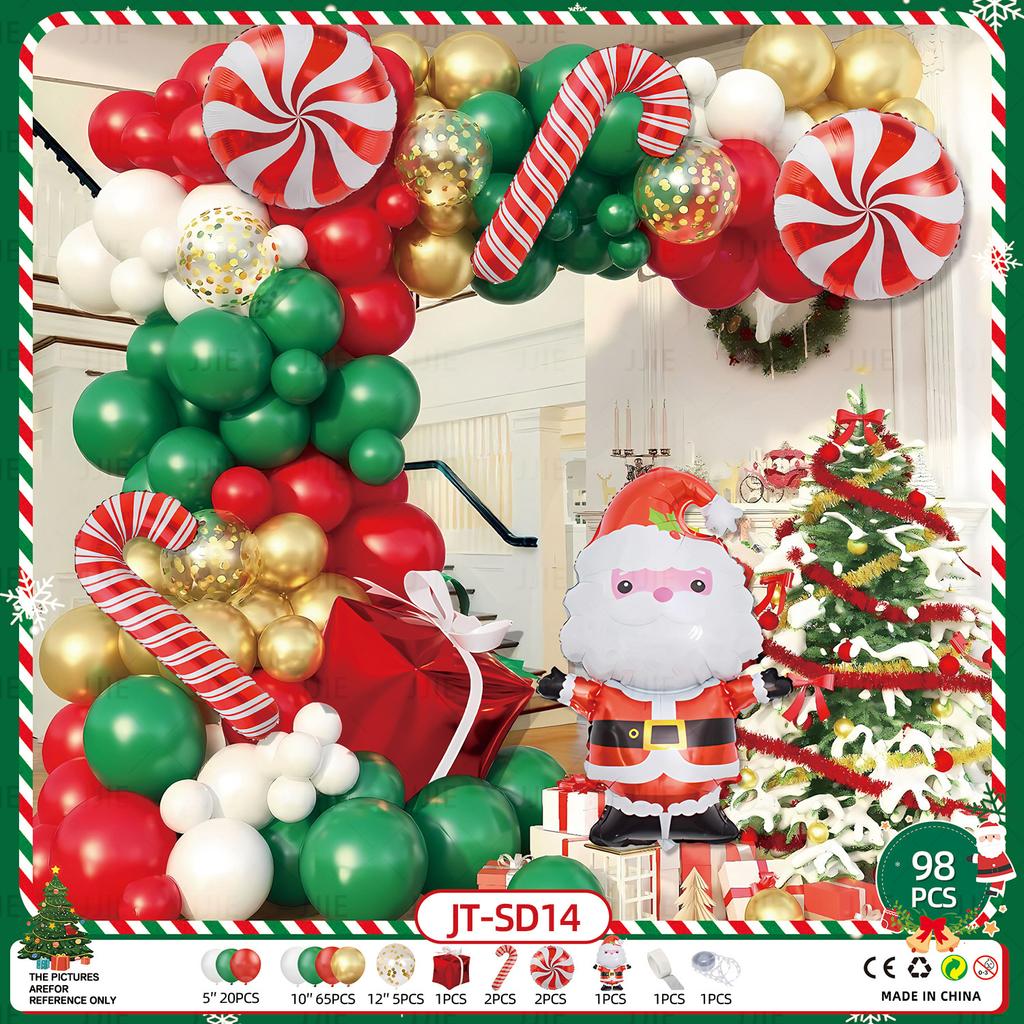 Xiyin Tiktok Temu Christmas Balloon Set Cane Elk Ornament Party