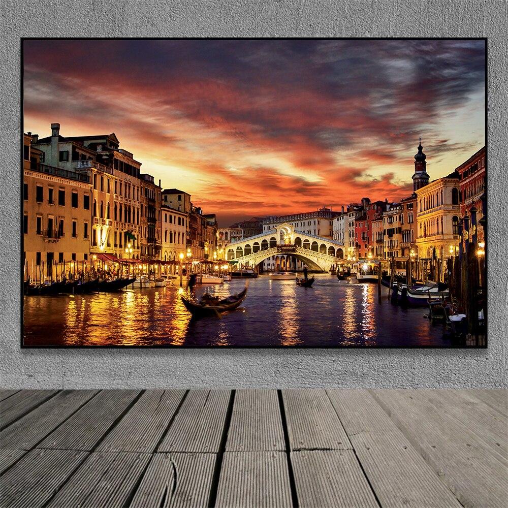 

Знаменитая Венеция, Италия, холст, картина, настенное искусство, закат, природные пейзажи, фотографии, постеры и принты для гостиной, украшения дома 21x30cm No Framed