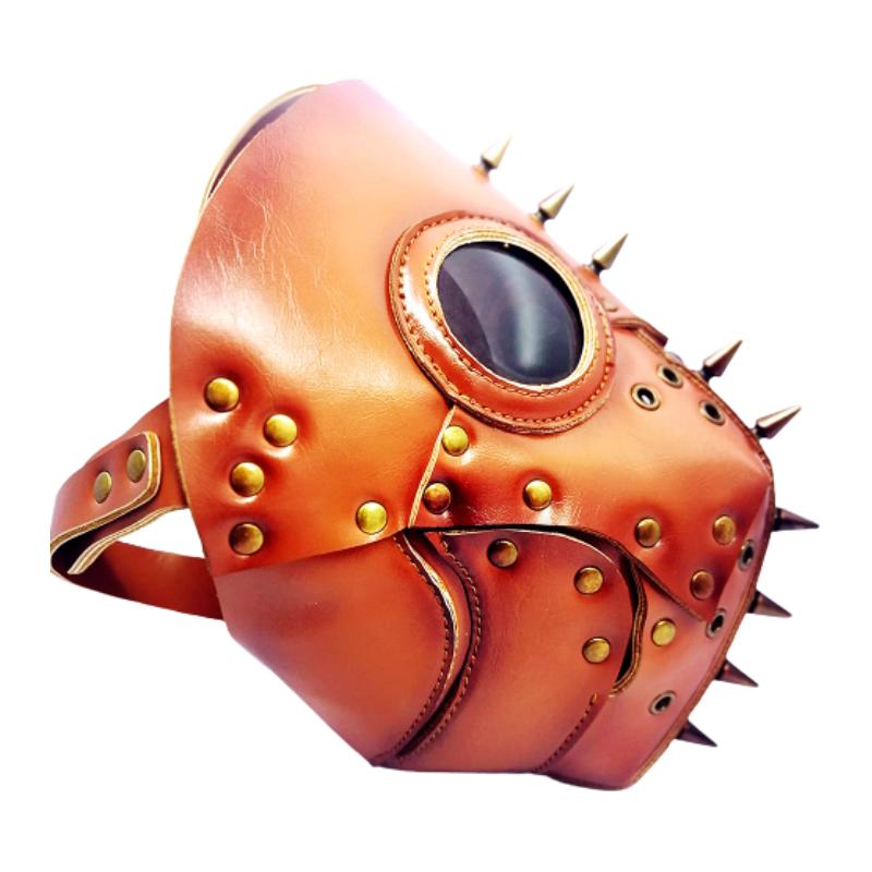 

Маска доктора чумы с длинным носом, стимпанк с заклепками, реквизит для костюма на Хэллоуин, из полиуретана
