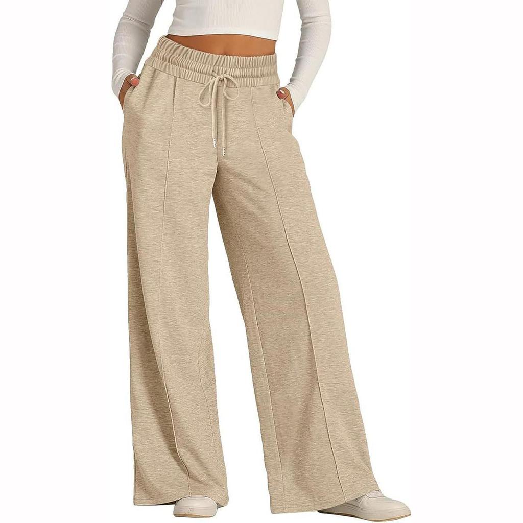 Pantaloni de trening drepți de yoga pentru femei, largi, pantaloni de trening largi pentru exterior, sală de sport, alergare, casual