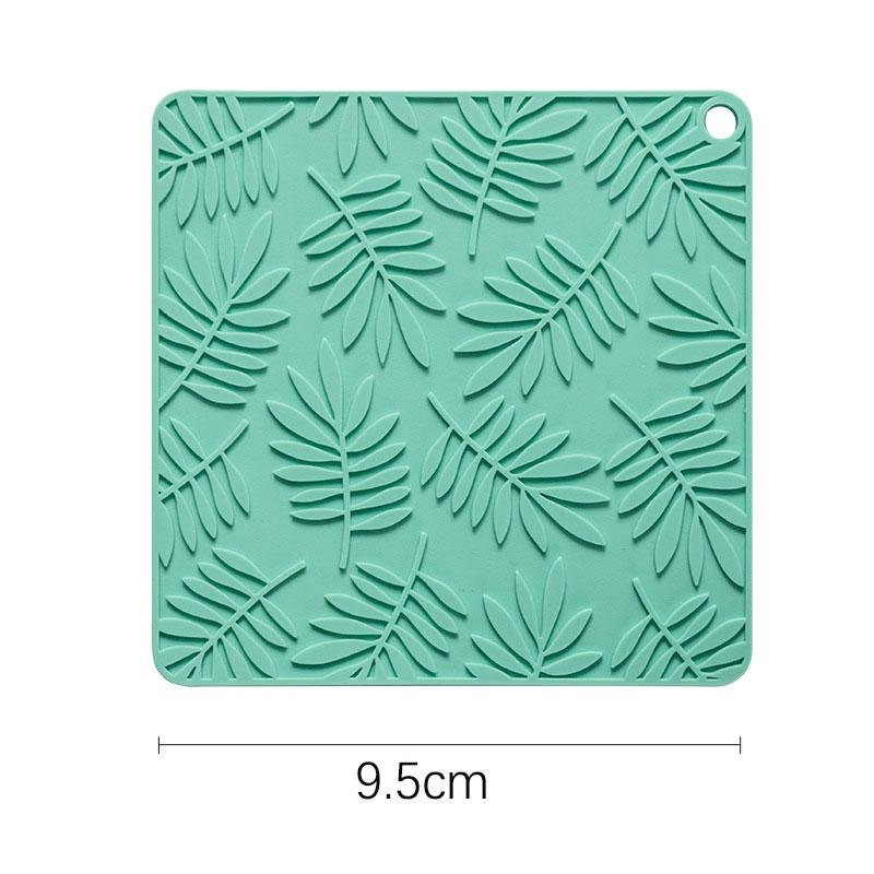 Square Silicone Coaster Heat Resistant Bolw Mats Anti-slip Placemat Table Protector Waterproof  Mug Mat Kitchen Dishes Tableware