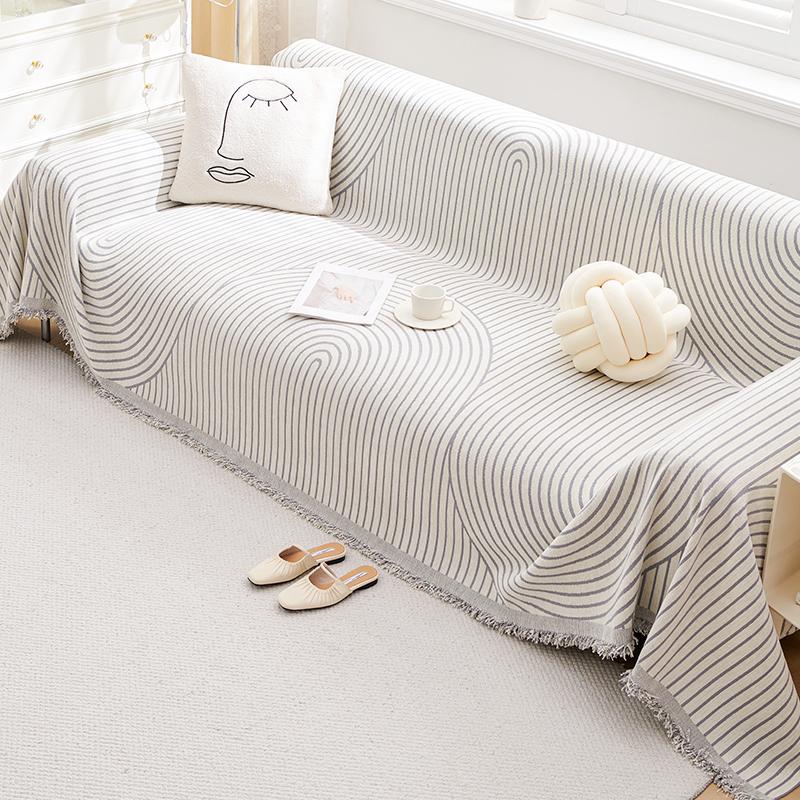 INS Style Cartoon Sofa Cover Cloth Sofa Cover All-Inclusive Four Seasons Universal Blanket Sofa Cushion