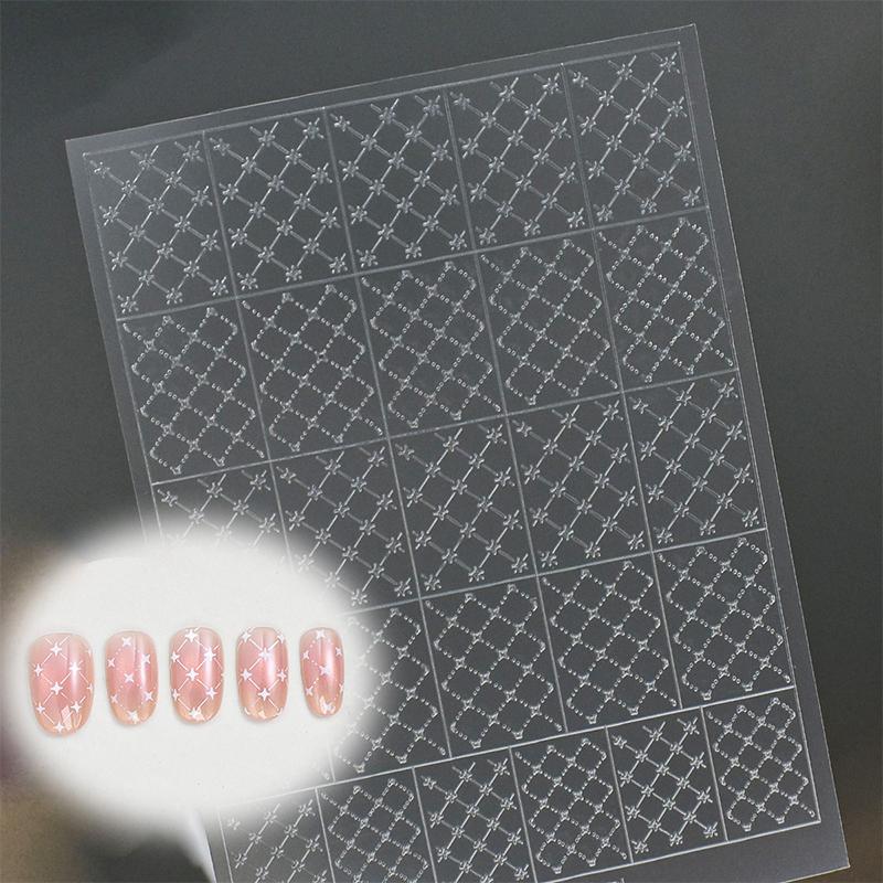 Francuskie Paski Romb Ozdobne Naklejki Szablon Stempel Manicure Naklejki Urok do Paznokci Dekoracja DIY