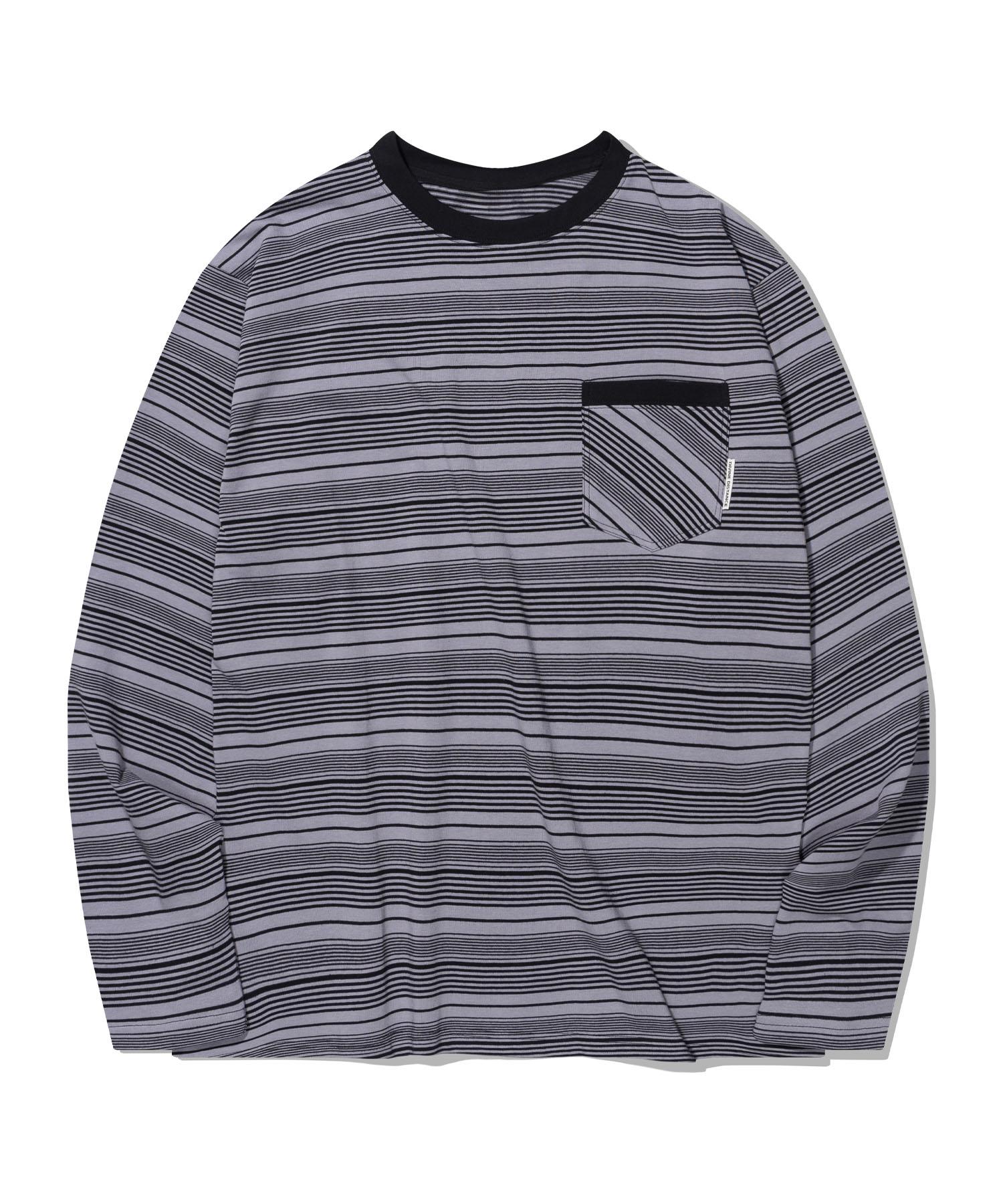 Divine Distance Striped Pocket Long Sleeve [Midnight Grey] L