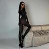 Black Jumpsuit for Women Mesh Lace Long Sleeve See Through Jumpsuits Sexy Rave Oufits Clubwear 2026 Summer See Through Rompers Overalls