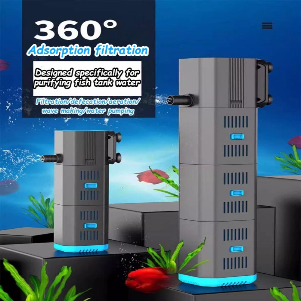 Fish Tank Filter Water Purification Oxygen-increasing Wave-making Water Pump Automatic Cleaning Aquarium Filter Pet Products