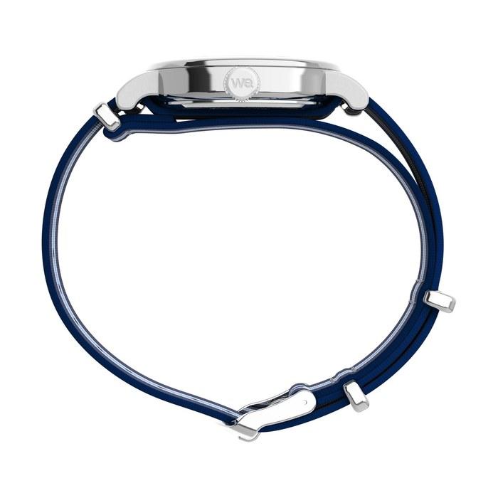 Timex Men's Peanuts Weekender Pickleball 37mm Watch - Blue Slip-Thru Double Layer White Dial Silver-Tone Case