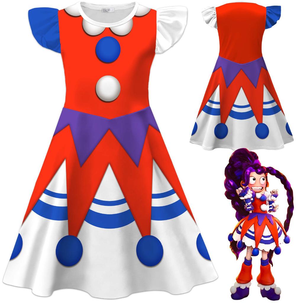 New Play Time Lily Cosplay Costume for Girls Funny Game Bobi 5 Dress Up Set Halloween Carnival Fancy Dress Outfit for Kids