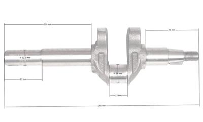 Crankshaft Loncin Lc1P65Fe-2 Res. Electr. Original Part 130290626-0001