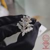 925 Sterling Silver 3 Carat Moissanite V-Shaped Engagement Ring Set, Light Luxury Women’s Wedding Band.