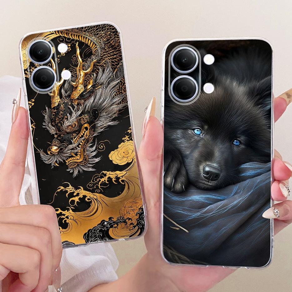 For Vivo Y05 4G Case Colorful Flowers Painted Cover Clear Silicone Soft Slim Phone Case For Vivo Y11d Y 05 VivoY05 VivoY11d Bags