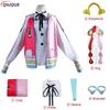 Anime Film RED Uta Cosplay Costume Wig Earphone Women Girls Daily Coat Dress Adult Children Halloween Carnival Party Outfit