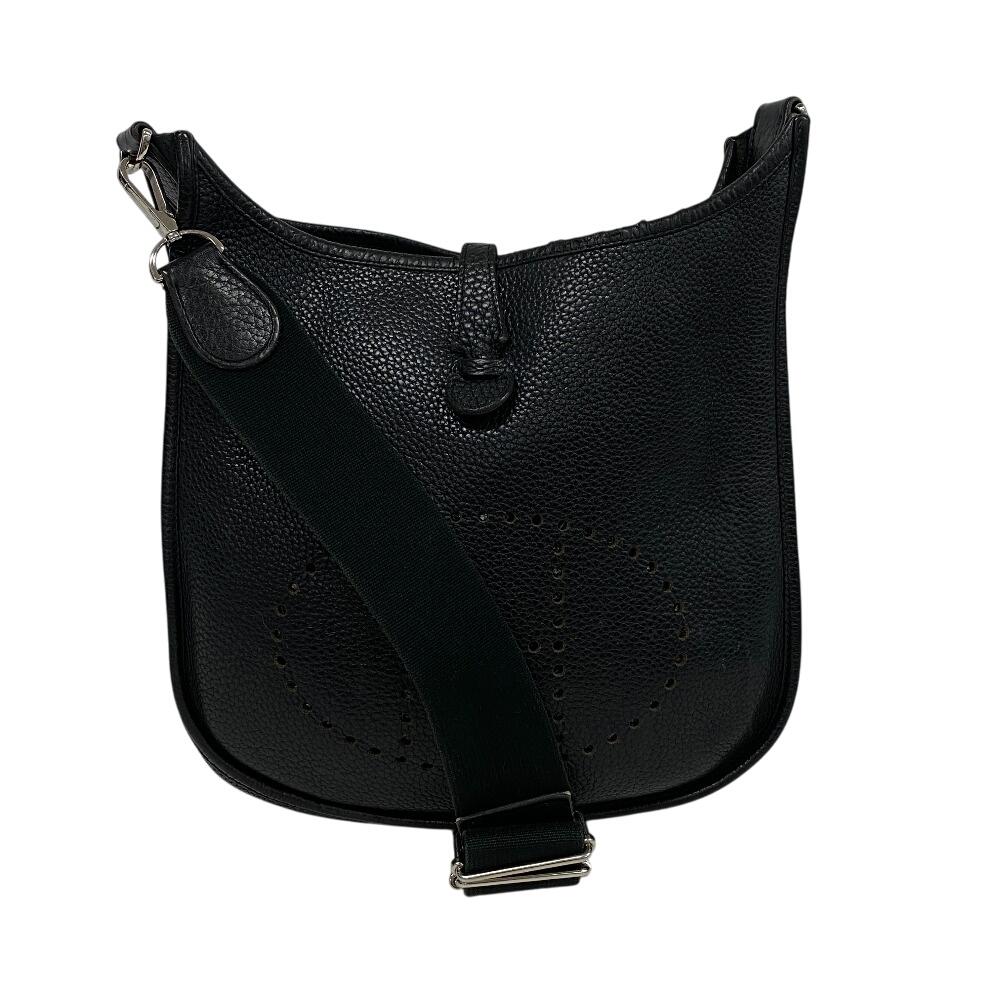 HERMES Taurillon Clemence Taurillon Clemence Evelyn 3 29 PM Shoulder Bag black Taurillon Clemence mens Used