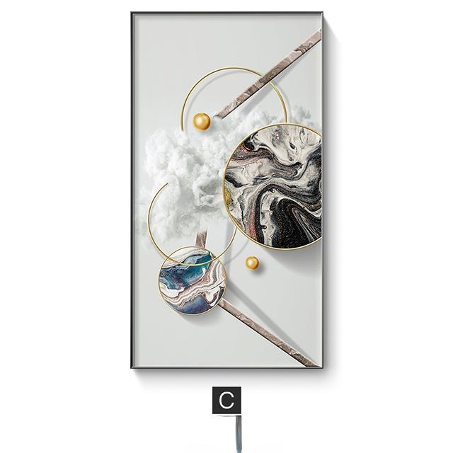 

Абстрактна мармурова графіка Картини на полотні Плакати та друк Сучасний геометричний дизайн Home Wall Art Картинки для проходу у вітальні 20cm×40cm NoFrame