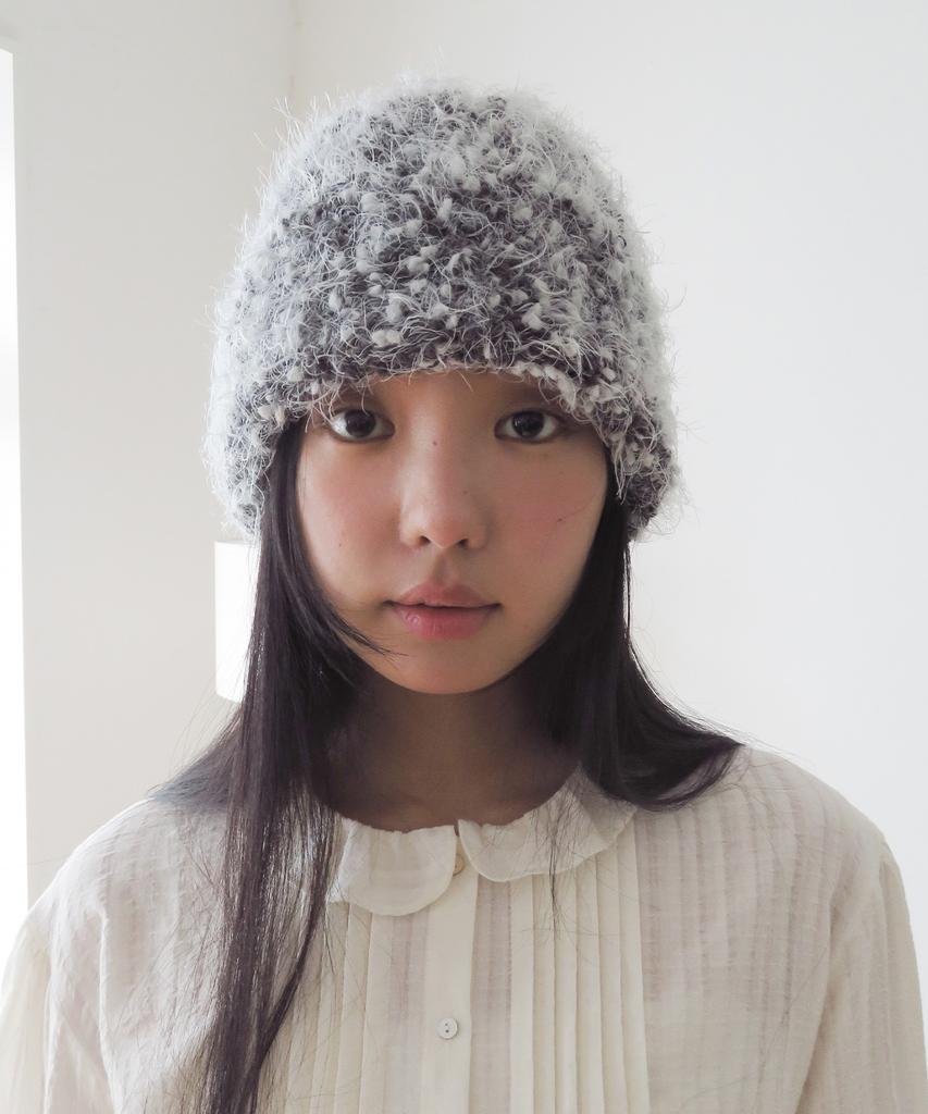 FUNFROMFUN Popcorn Knit Beanie, Gray