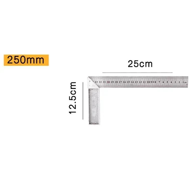 1pc 250mm-600m Square Right Ruler Angle 90 Turning Ruler Construction Carpenter Ruler For Building Framing Gauges Measuring Tool