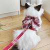 Vest Style Bow Cat Harness Nylon Pet Traction Rope Pet Supplies Dog Leash  Travel