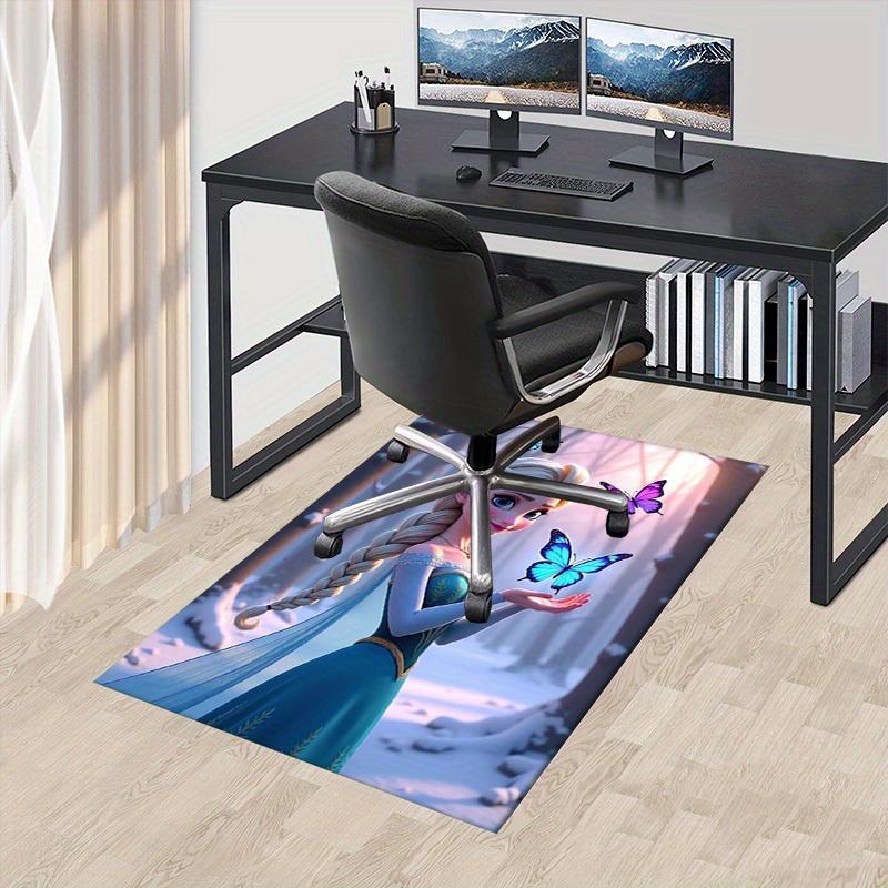 

3D Printed Elsa,Butterflies,Winter Forest Anti-Slip Rug - Machine Washable Office Rug for Living Room, Bedroom, Office - Multiple Sizes 60cm by 90cm