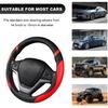 Car Steering Wheel Cover, 15 Inch Premium Leather Breathable Non-Slip Wheels Wrap, Universal Auto Comfortable Steering Wheel Protector For SUV Truck