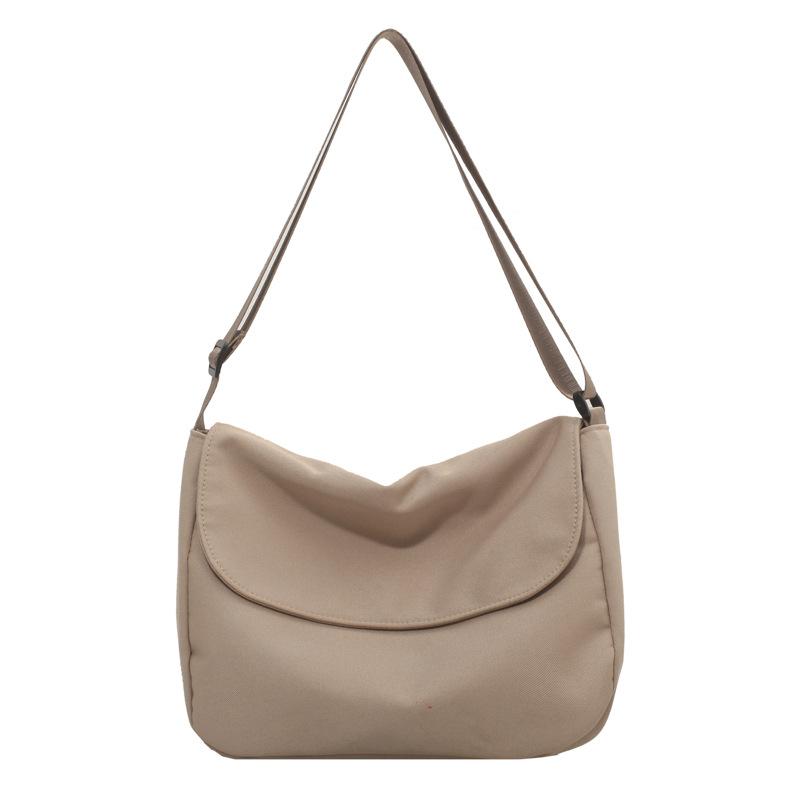Solid Color Women Crossbody Bag Simple Ladies Shoulder Bag Waterproof Nylon Women'S Handbags Fashion Messenger Bag Women