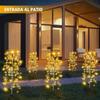 Luce per fuochi d'artificio solare, luci per fuochi d'artificio a LED, impermeabili, per esterni, decorazione da giardino, prato, luci per feste