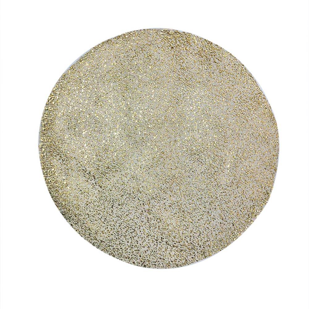 

10PCS Round Table Mats Metallic Foil Disposable Table Mats New Gold Placemats Wedding Decoration J