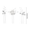 Women Hairpin with Pearl Clay Flower Leaf Hair Accessories Set Lightweight Comfortable Elegant Design For Weddings Parties