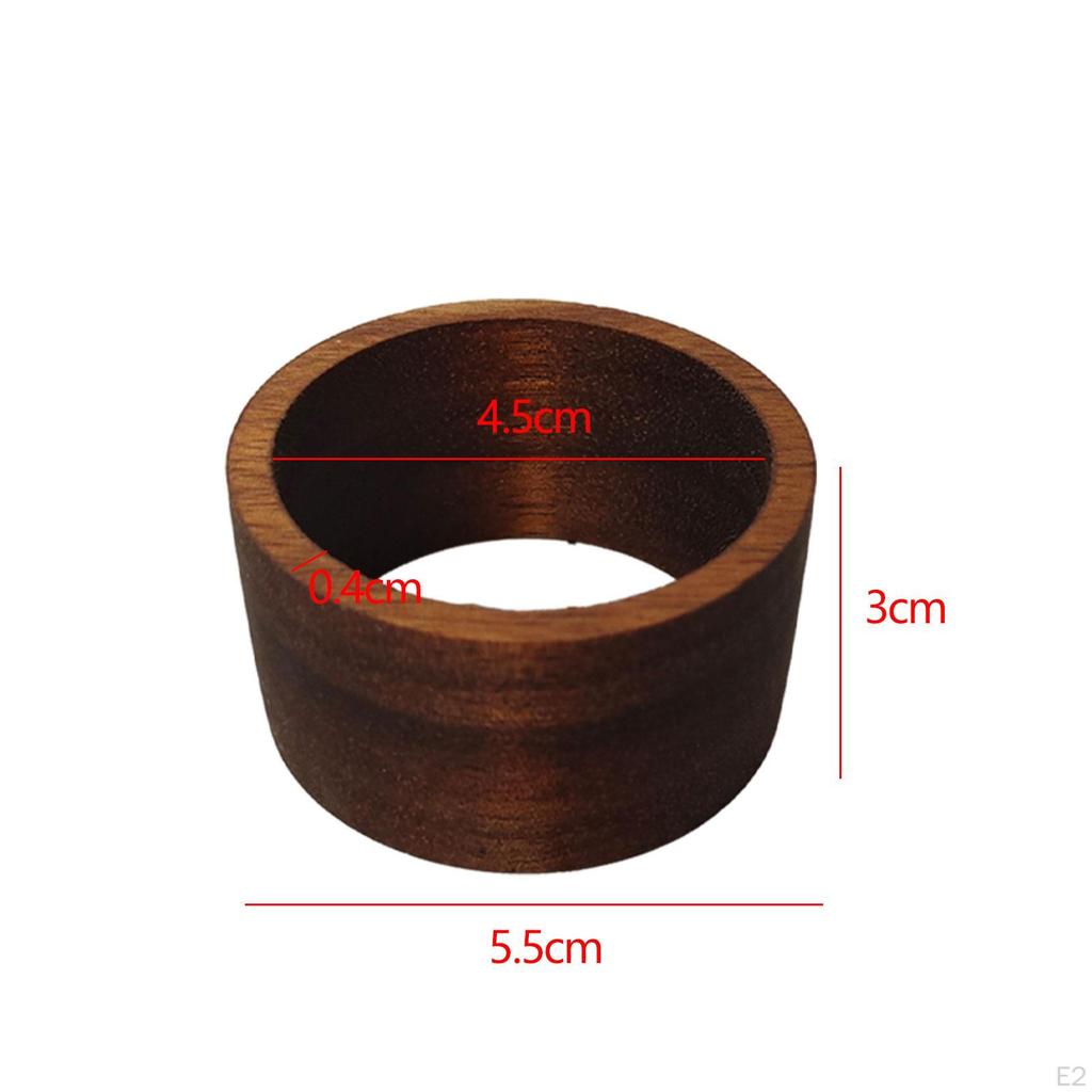 5x Napkin Rings Holder Restaurant Wooden Tableware Buckle for Festival
