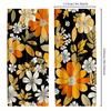 2 Stück Groovy 70er Boho Blumen Verdunkelungsvorhänge, Traditionelles Orangefarbenes Blumendesign, Halbtransparente Polyester Stangentaschen-Vorhänge für Livi