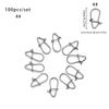 100 pcs/lot joli baril de pêche pivotant boutons-pression de sécurité crochets hameçon boîte de matériel de pêche accessoire outil leurres