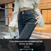 2025 Retro Hong Kong-Style Micro-Flared Slimming Jeans for Women – New Hot Spring & Autumn Fashion