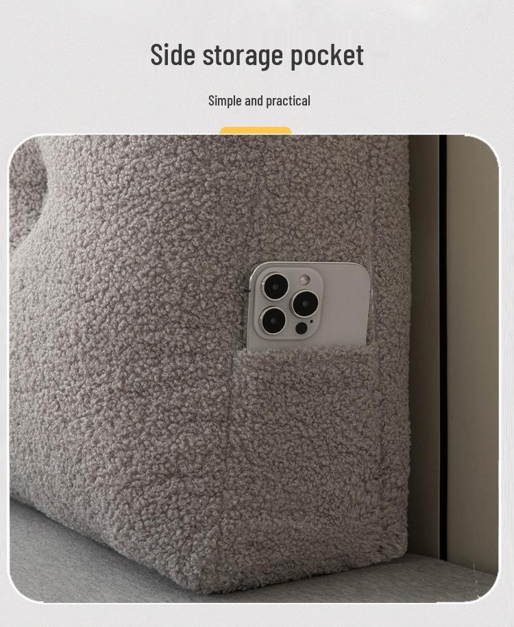 Almofada Lombar Grande Triangular: Almofada Macia Acolchoada para Cabeceira para Uso com Celular e Conforto de Estudantes em Camas Tatami.
