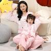 Thickened Flannel Mother-Daughter Suit for Autumn/Winter - Medium & Large Sizes