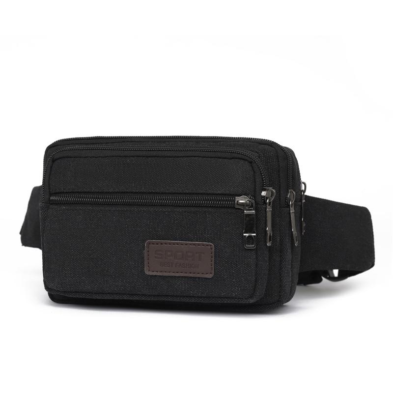 Men's Outdoor Canvas Waist Bag - High Capacity Durable Fanny Pack for Sports & Travel (Water-Resistant Phone Purse)