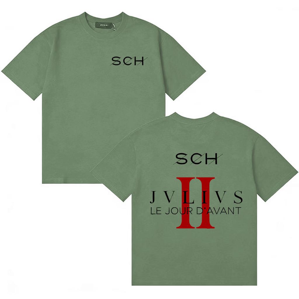 Rapper SCH Album JVLIVS Graphic Harajuku Casual Oversized Retro TShirt for Unisexs Women Y2K Cozy Cotton Summer Streetwear Tshrit