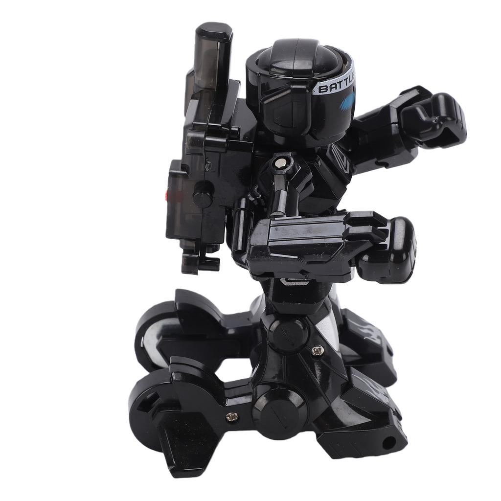 Remote Control Fighting Robot Toy Fun RC Ejecting Battle Robot Support 2 Player with Light Sound Effects Black