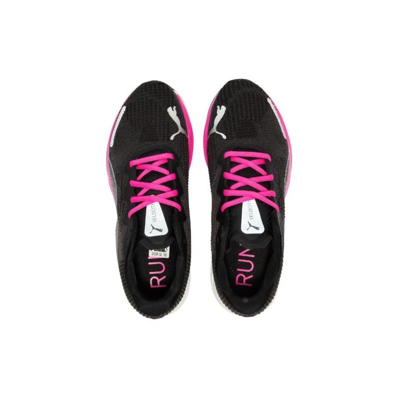 Puma Velocity Nitro 2 Fade Wns Womens Low Top Running Training Shoes Black Pink White 378527-03
